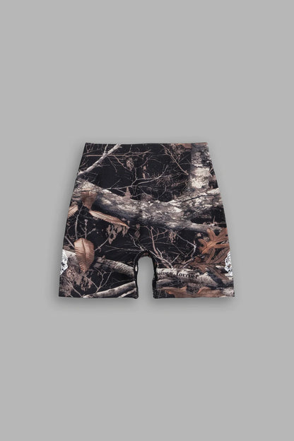 DUAL WOLF EVERSON SEAMLESS SHORT IN DARC BROWN WOODLAND