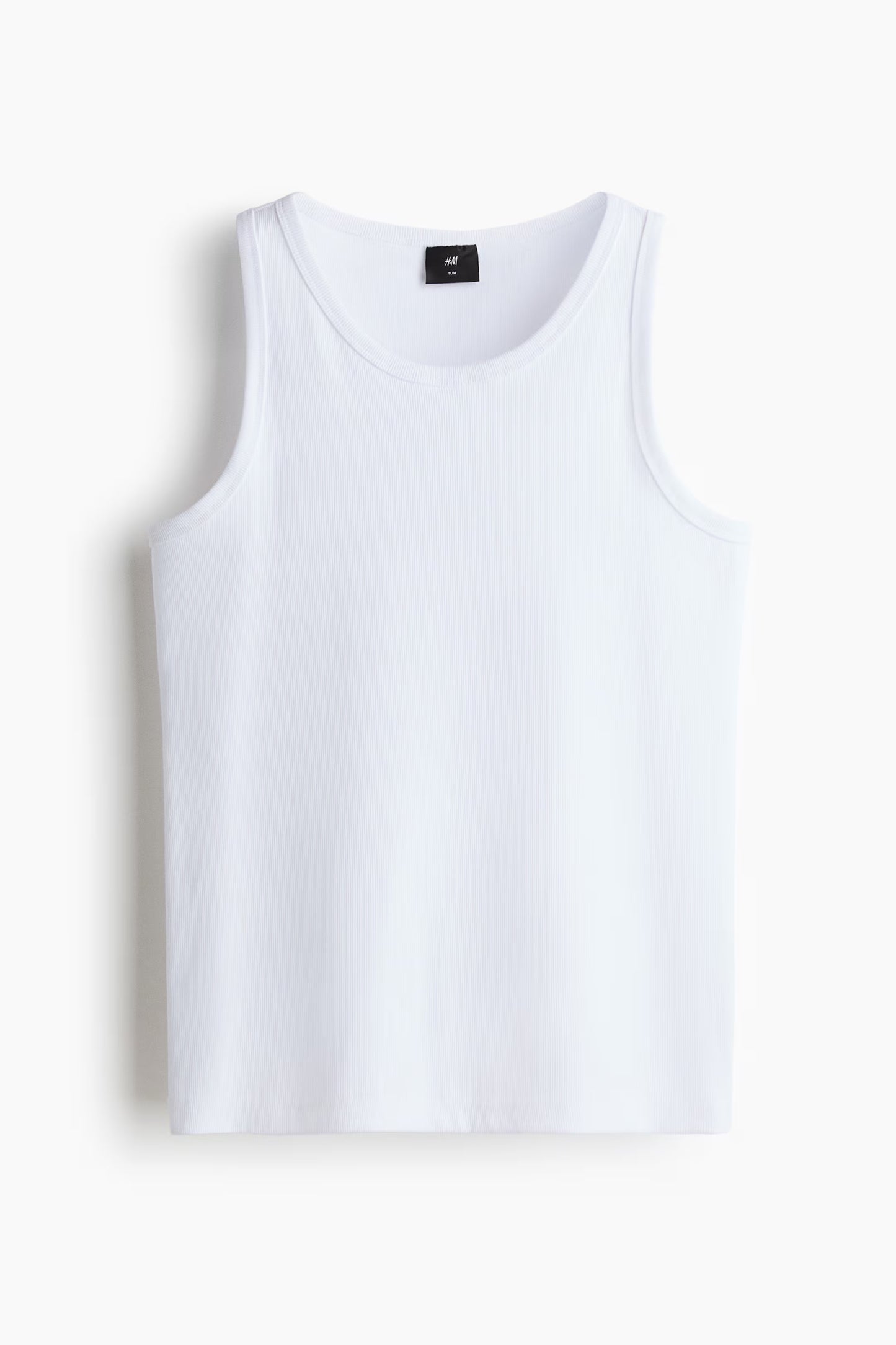 SLIM FIT TANK EN BLANCO