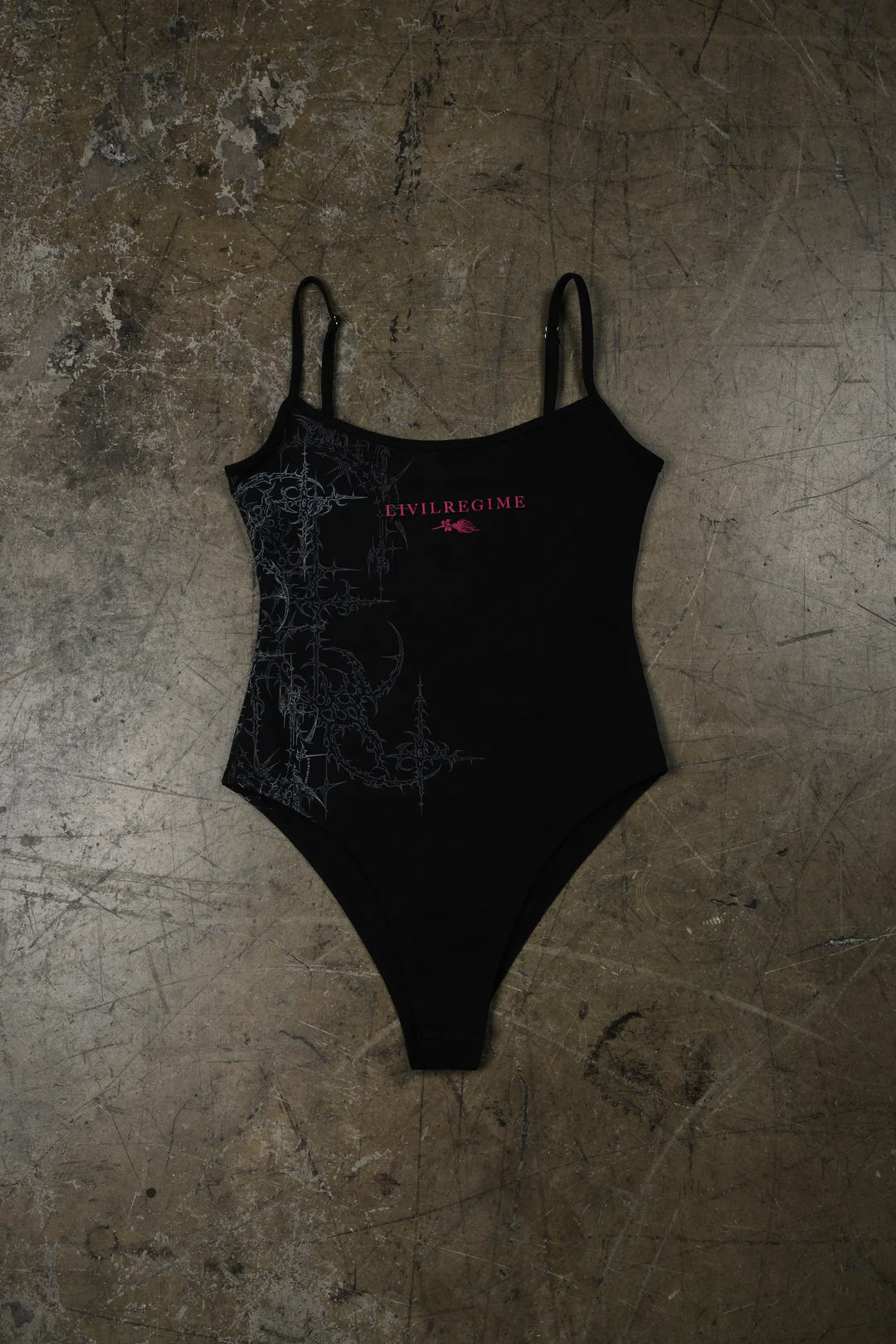 Harmful Bodysuit Tank in Black