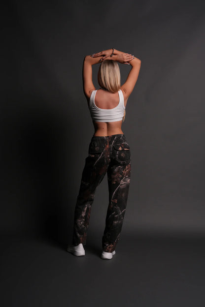 DUAL SHE WRATH SWEATS IN DARC BROWN WOODLAND CAMO