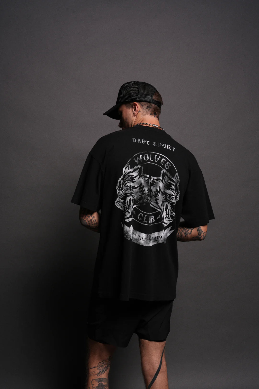 WOLVES CLUB 2015 TILL FOREVER "PREMIUM" OVERSIZED TEE IN BLACK