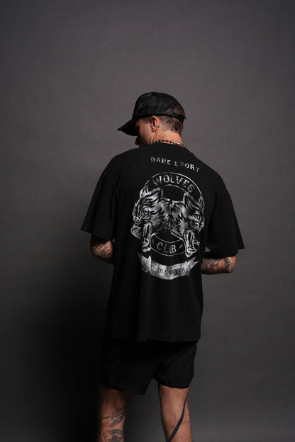WOLVES CLUB 2015 TILL FOREVER "PREMIUM" OVERSIZED TEE IN BLACK