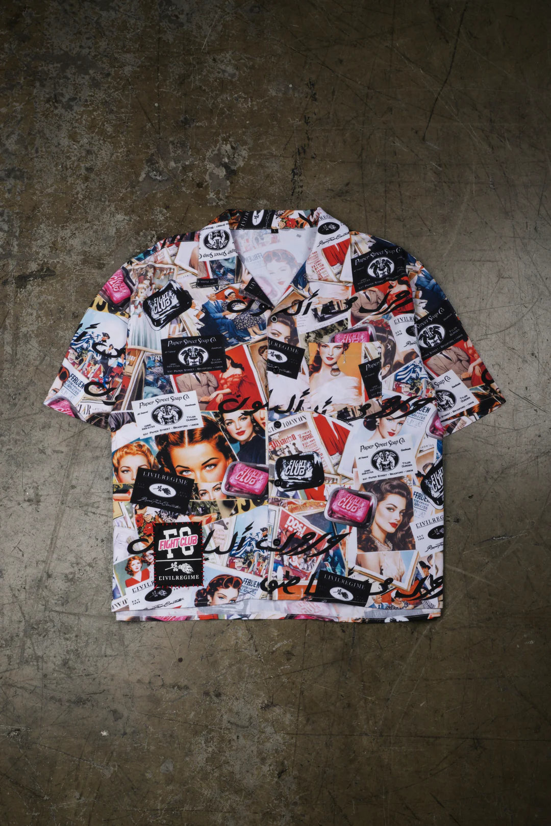 Save Yourself Cuban Collar S/S Shirt in All Over Print