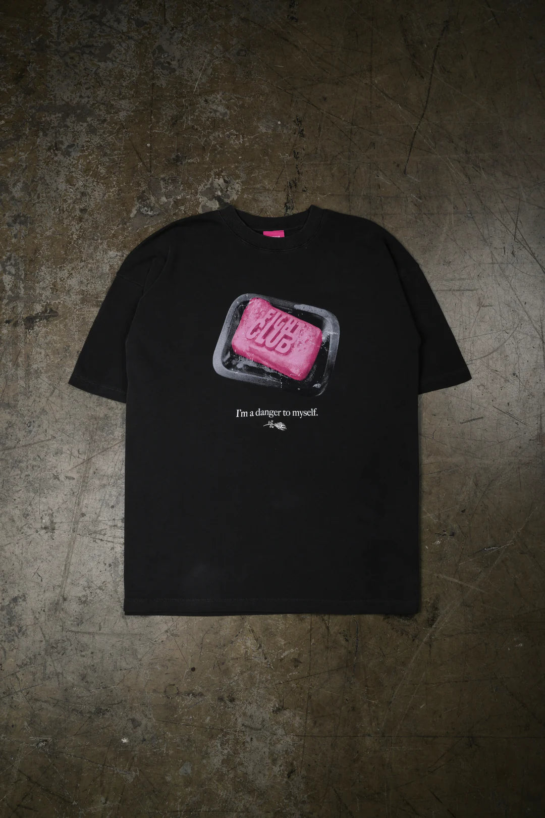 Danger To Myself American Classic Oversized Tee in Vintage Ashes
