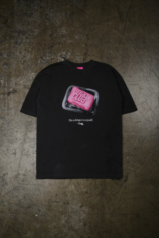 Danger To Myself American Classic Oversized Tee in Vintage Ashes