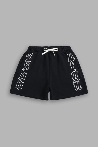 MANTRA POST LOUNGE SWEATS SHORTS IN BLACK