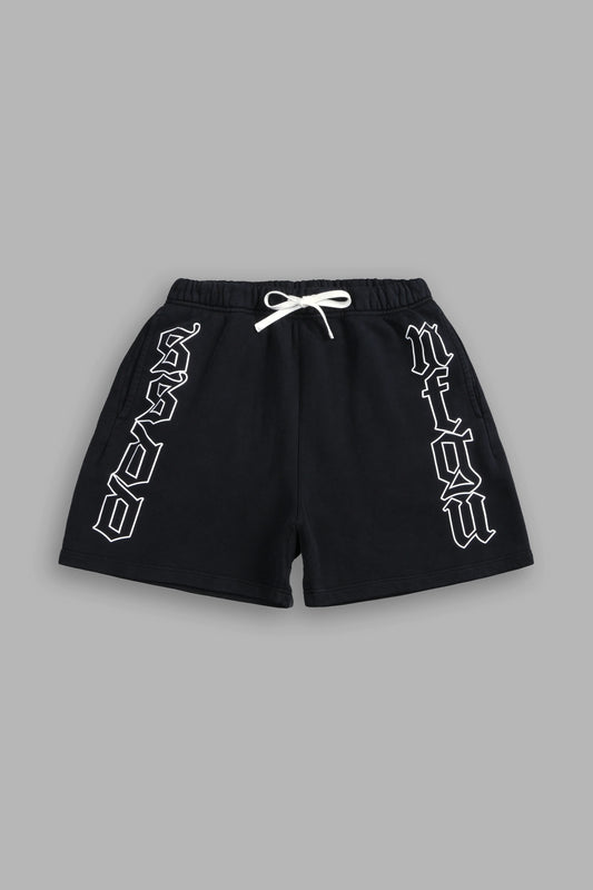 MANTRA POST LOUNGE SWEATS SHORTS IN BLACK