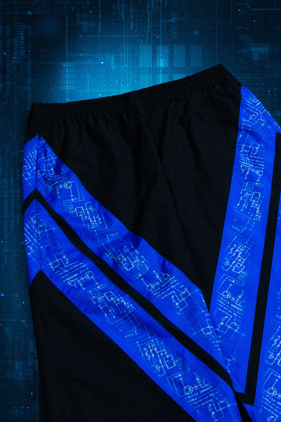 NIGHT OPS OVERSIZED TRACK PANTS IN BLACK