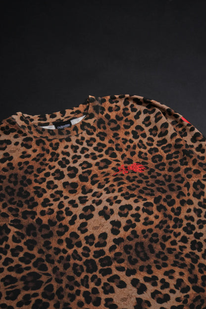 CONCRETE 199X OVERSIZED TEE IN LEOPARD