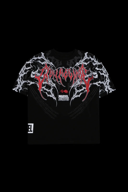 CAMISETA AMERICANA WOLVERINE ZOOMBIE OVERSIZED EN COLOR NEGRO