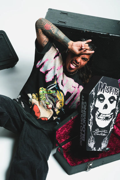 DIE DIE MY DARLING 199X OVERSIZED TEE IN VINTAGE BLACK