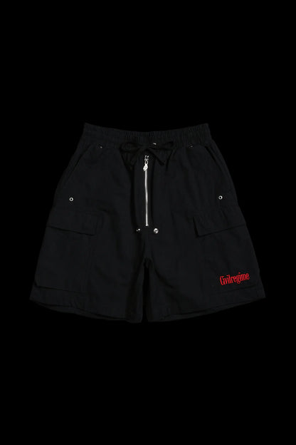 CIVIL CORE ULTRA BAGGY CARGO SHORTS IN BLACK