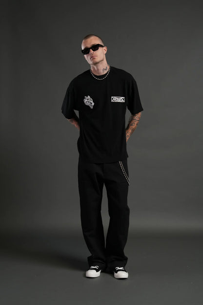 Window to Heaven "Premium" Oversized Tee in Black