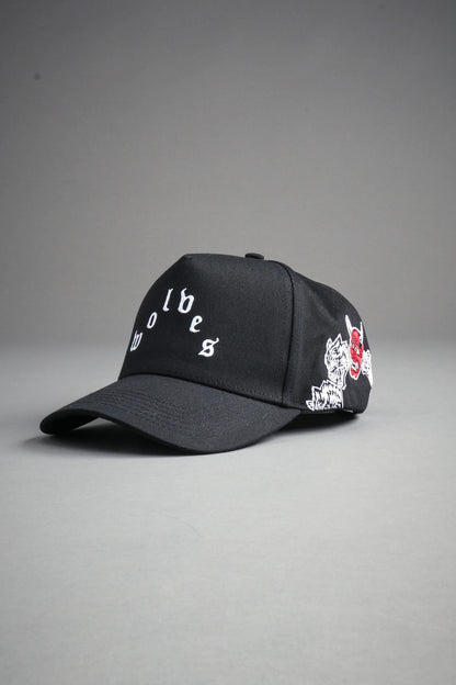 Surrounded Oni 5 Panel Hat in Black