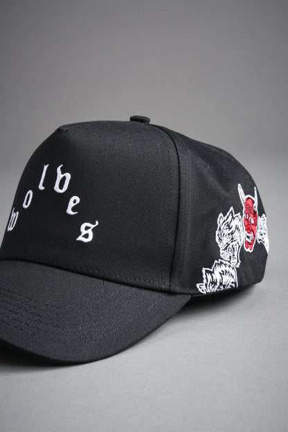 Surrounded Oni 5 Panel Hat in Black