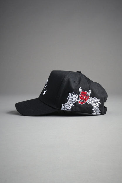Surrounded Oni 5 Panel Hat in Black