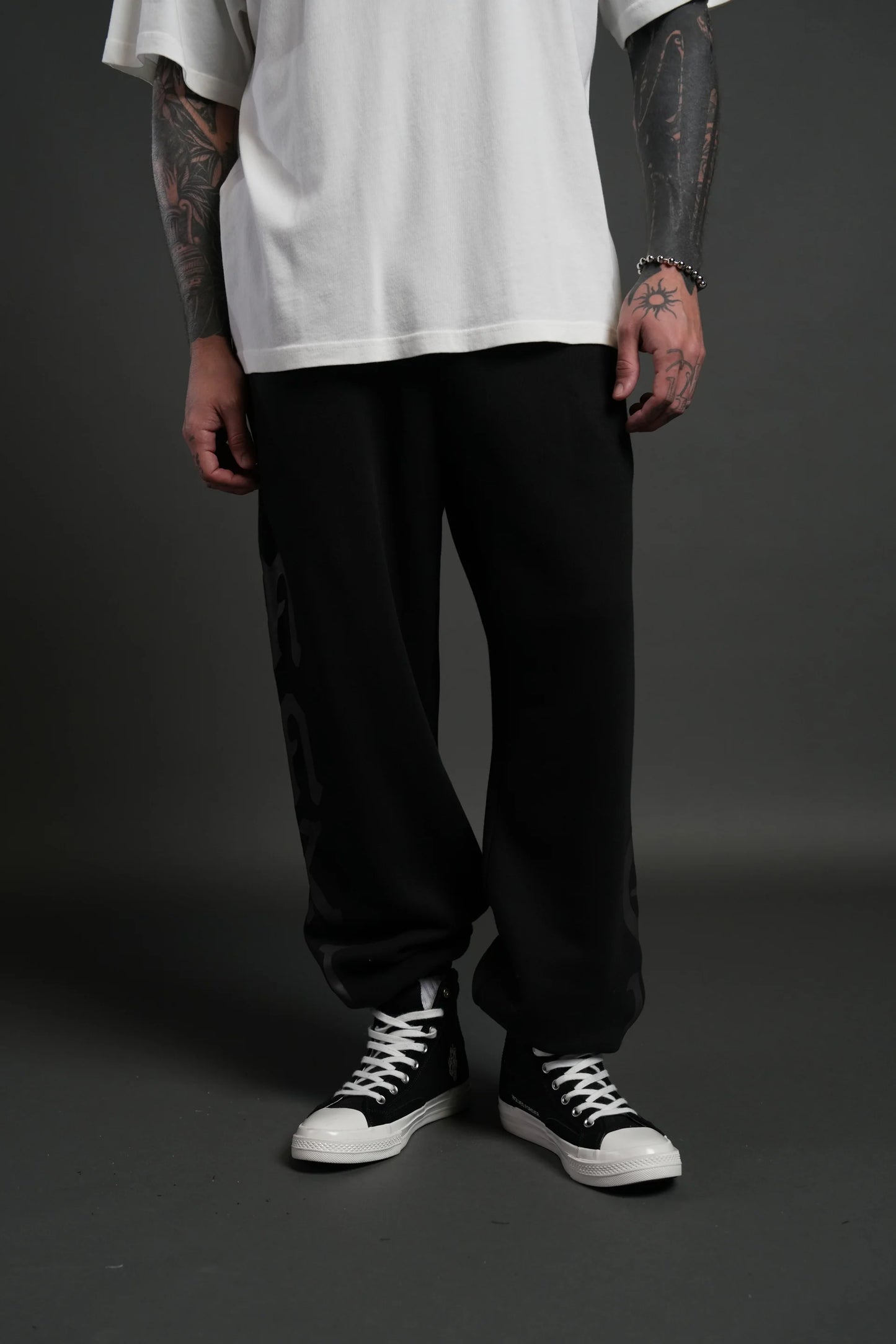 Stone Code Lightweight Lounger Sweat Pants in Black