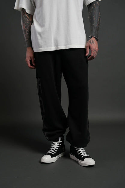 Stone Code Lightweight Lounger Sweat Pants in Black