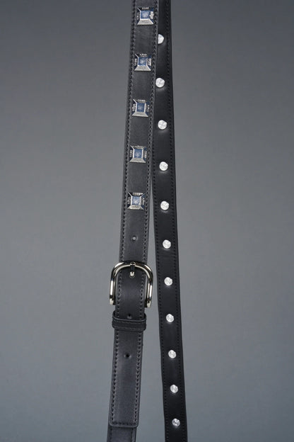 Wolves OnlyUs Slim Leather Side Bag in Black
