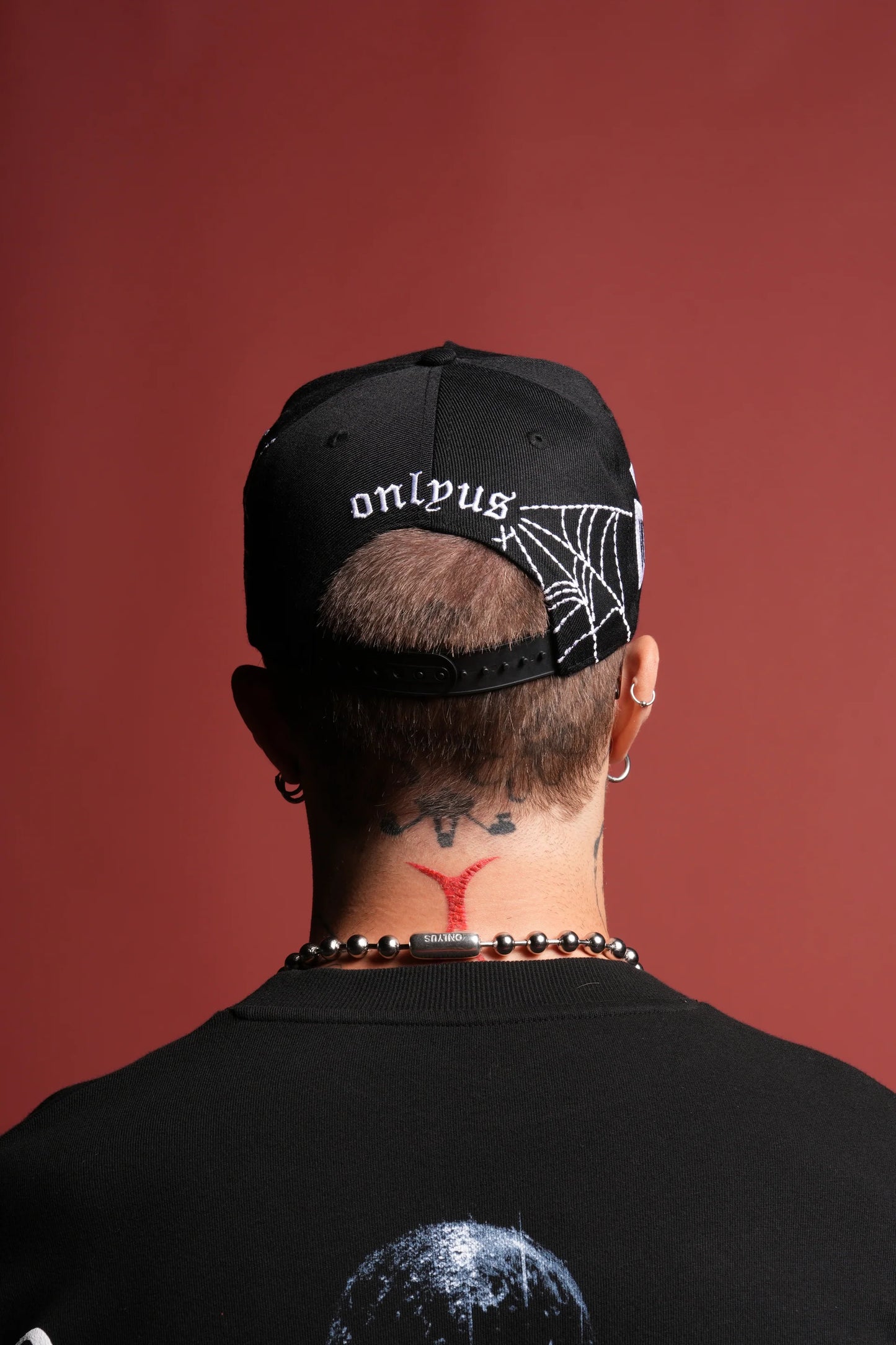 Webbed A Frame Snapback in Black