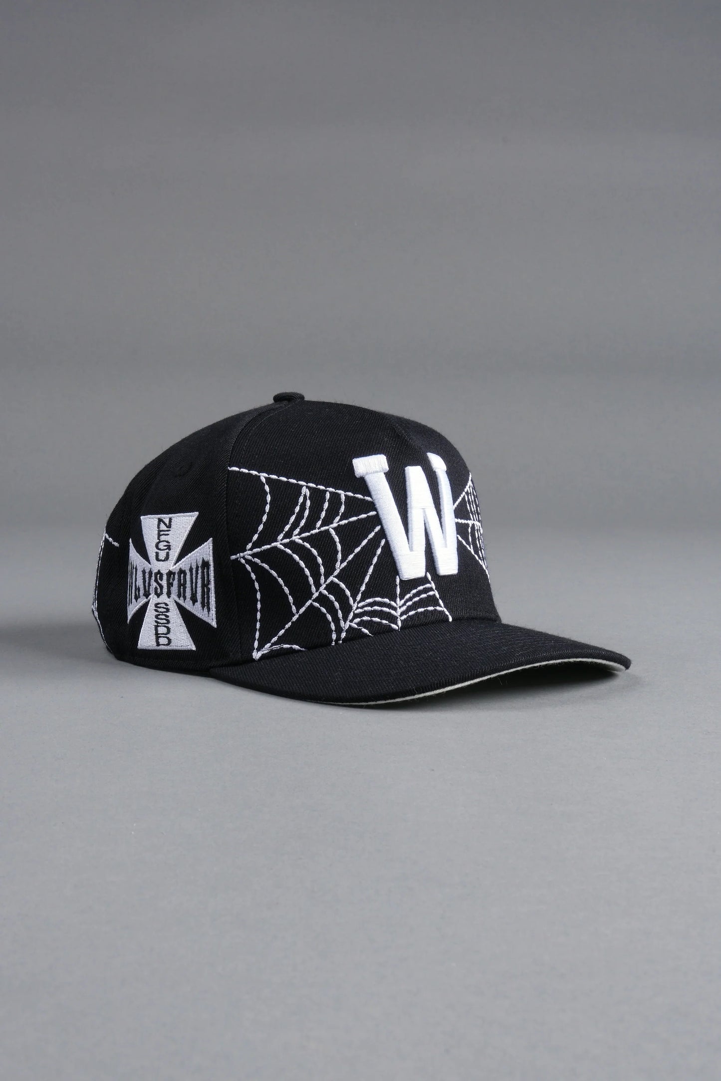 Webbed A Frame Snapback in Black