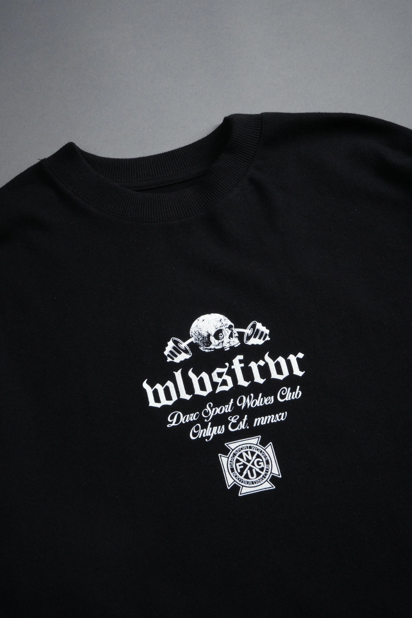 Wave Wolf Premium Oversized Tee in Black