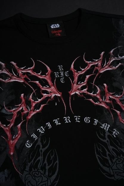Scarlet Vengeance Baby Tee in Black
