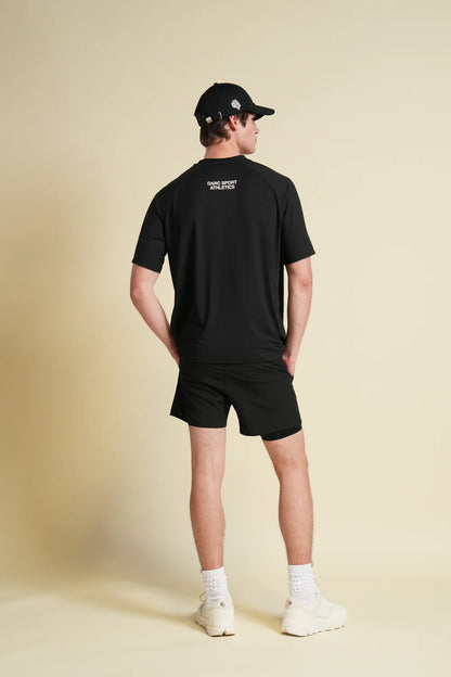 FOREVER MARK DRY WOLF RAGLAN SS TEE IN BLACK