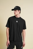 FOREVER MARK DRY WOLF RAGLAN SS TEE IN BLACK