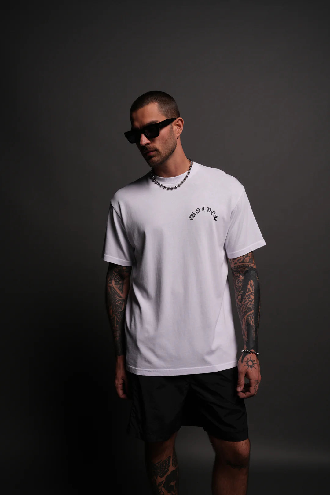 CHOPPER WOLF "PREMIUM CLASSIC" TEE IN WHITE