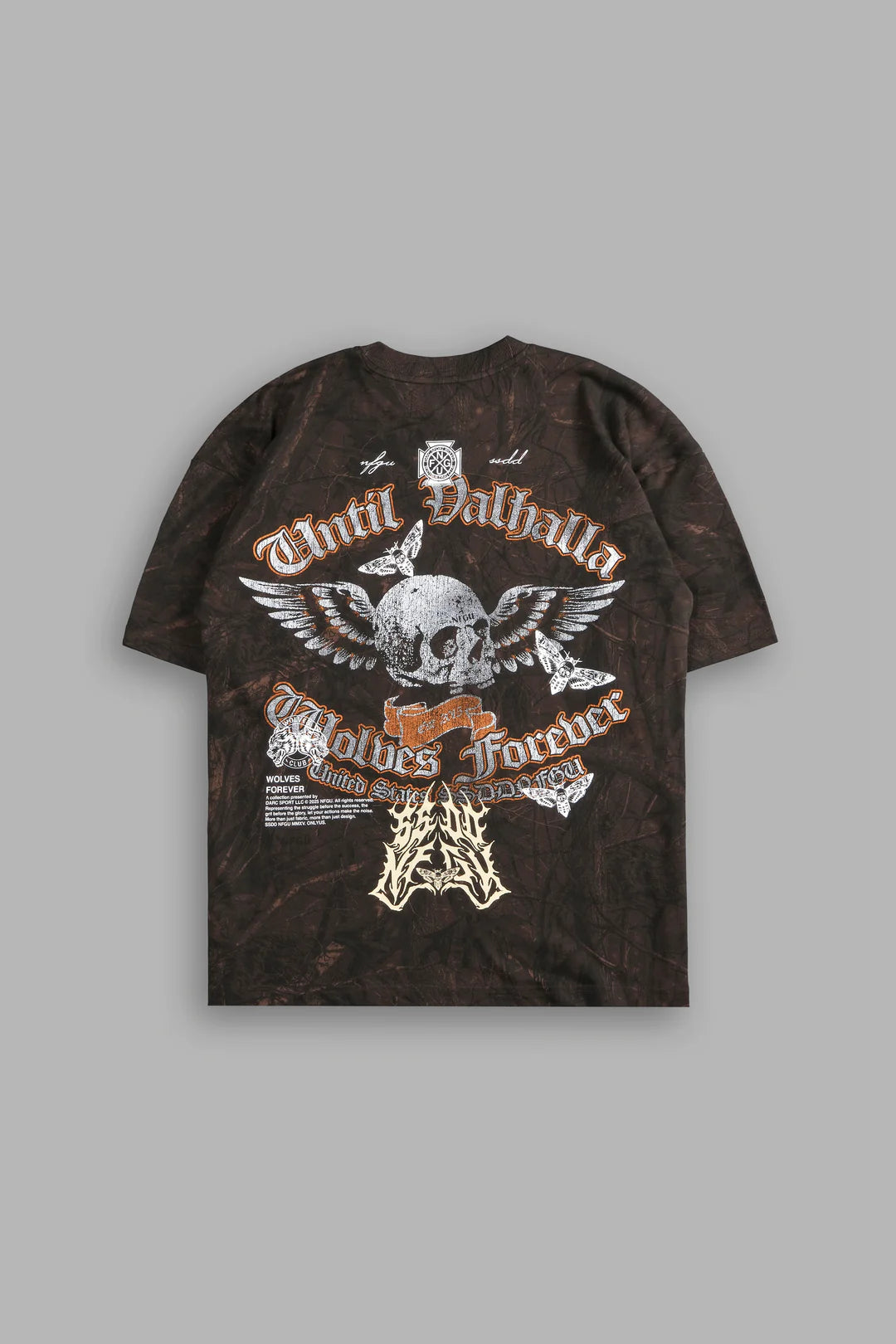 NOMAD “PREMIUM” OVERSIZED TEE IN BROWN DRIFTWOOD FOREST CAMO