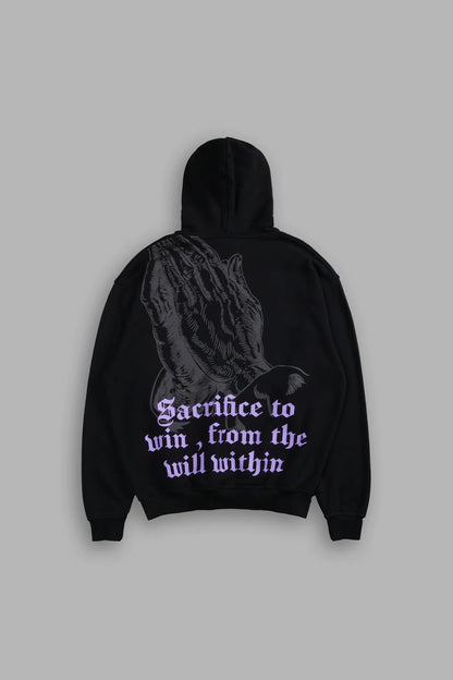 BIG BODYBUILDING SAVED MY LIFE “BISHOP” UNISEX HOODIE IN BLACK/BLACK