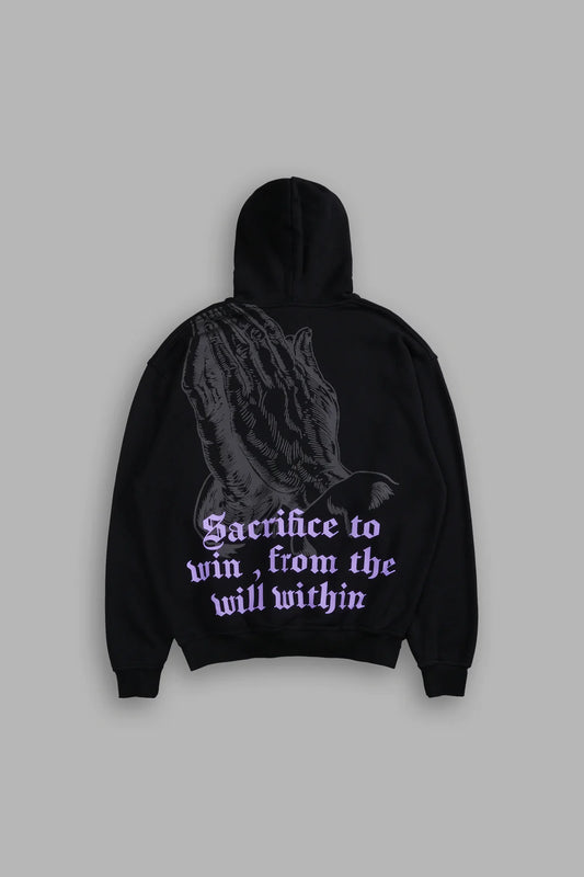 BIG BODYBUILDING SAVED MY LIFE “BISHOP” UNISEX HOODIE IN BLACK/BLACK