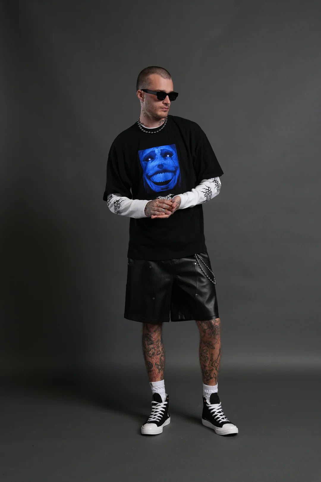 STATUE OF GOD PREMIUM OVERSIZED TEE IN BLACK