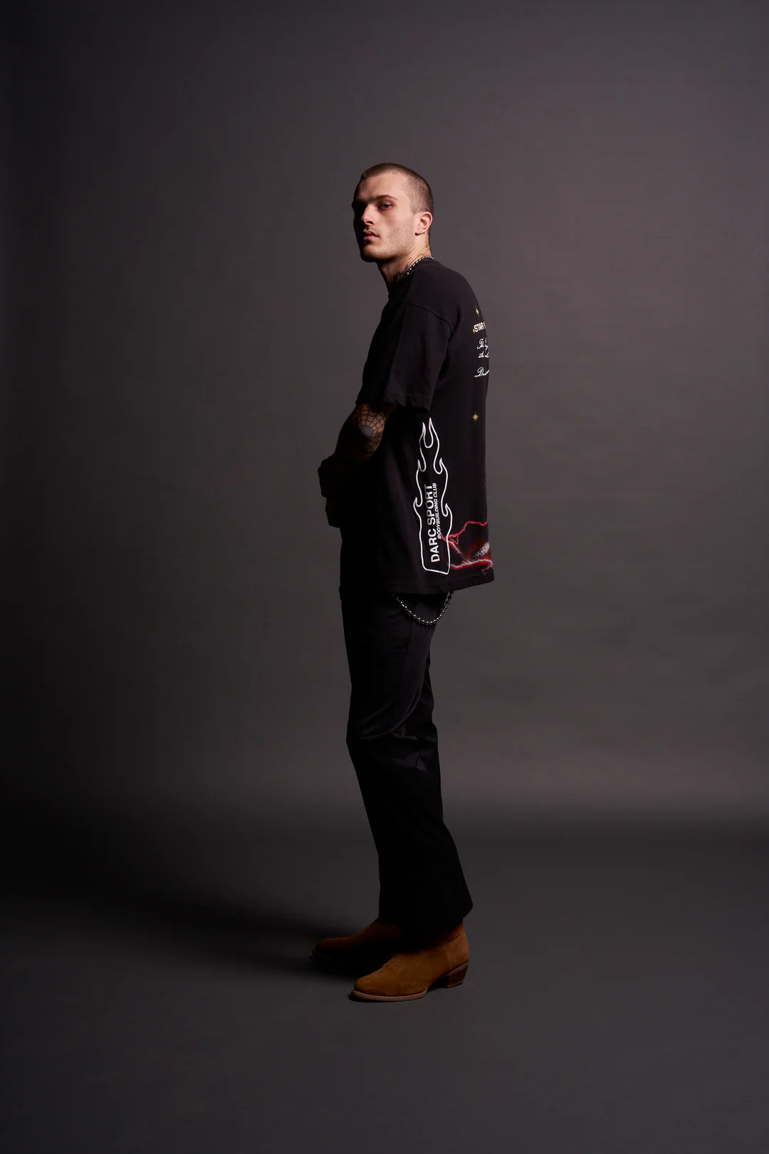 DARTH MAUL “SIDE BY SIDE” OVERSIZED TEE IN BLACK