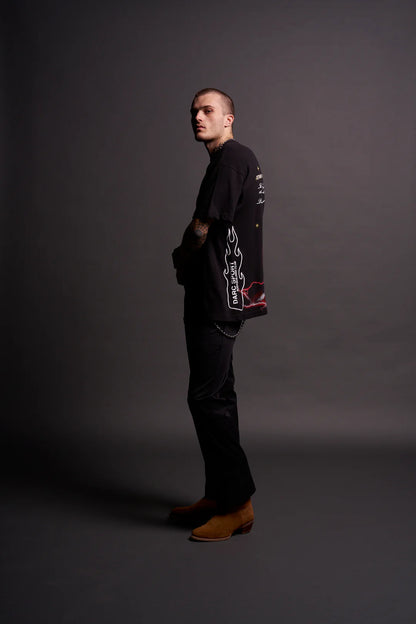 DARTH MAUL “SIDE BY SIDE” OVERSIZED TEE IN BLACK