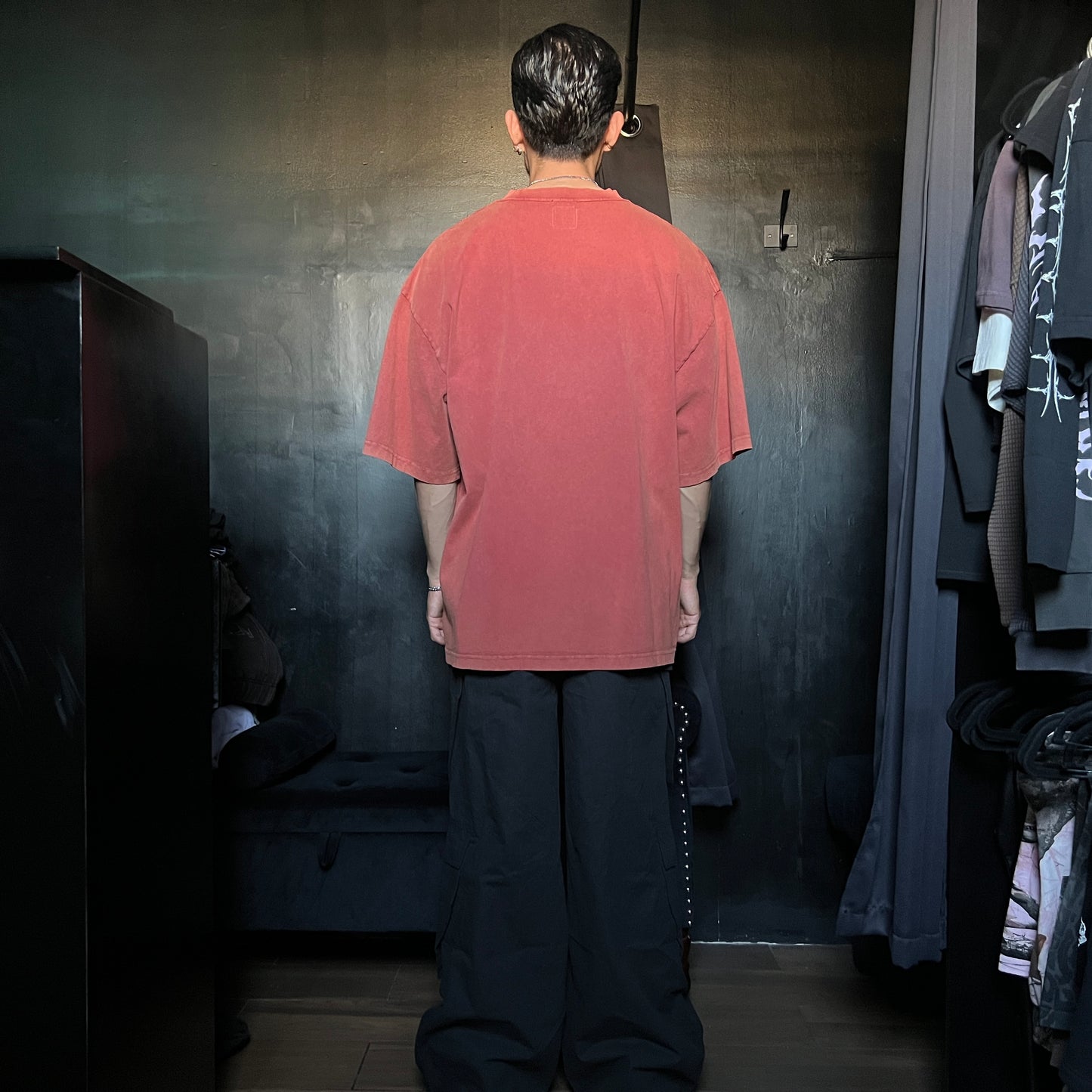 BURNING ROSE ULTRA WIDE LEG PANTS IN BLACK