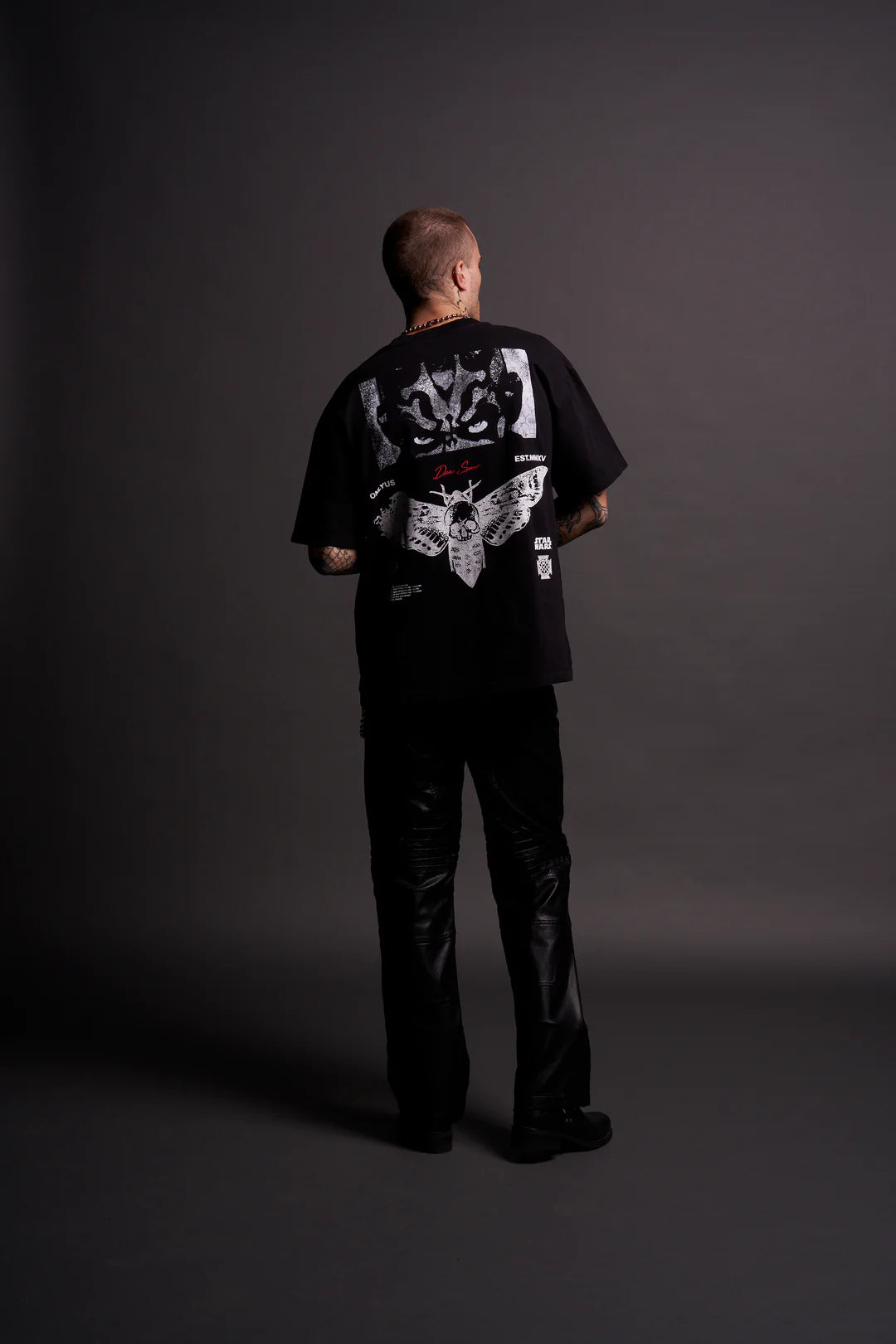 MAUL AND THE MOTH “GRUNGE” TEE IN BLACK