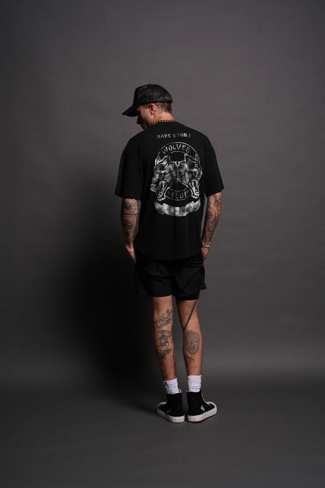 WOLVES CLUB 2015 TILL FOREVER "PREMIUM" OVERSIZED TEE IN BLACK