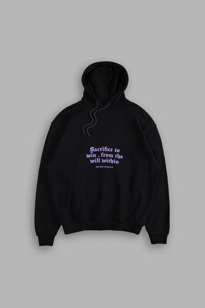 BIG BODYBUILDING SAVED MY LIFE “BISHOP” UNISEX HOODIE IN BLACK/BLACK