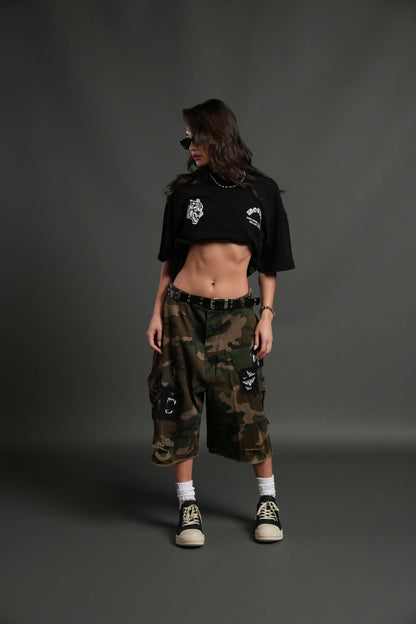 CAMISETA C CHOPPER OVERSIZED EN COLOR NEGRO