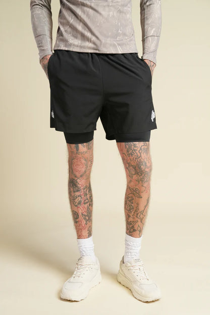 Dual Core Compression Shorts in Black