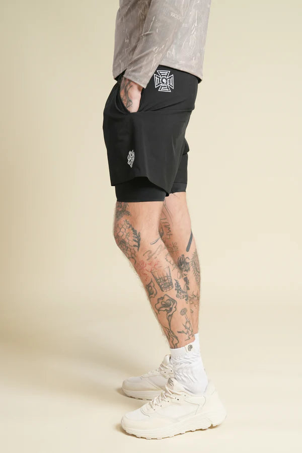 Dual Core Compression Shorts in Black