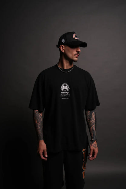 DEATH FACE OVERSIZED PREMIUM TEE IN BLACK