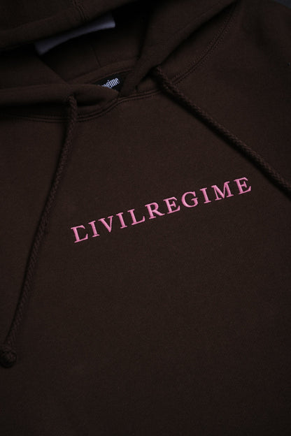 Civil Regime (Electric Blue) Roses Hoodie in Brown