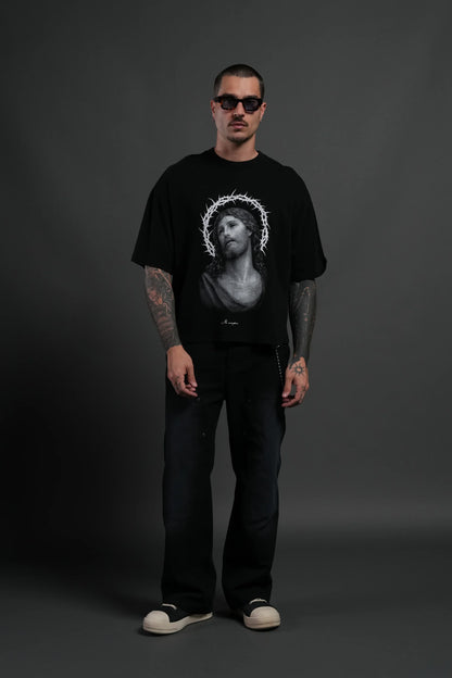 Crowned Premium "Box Cut" Tee Black