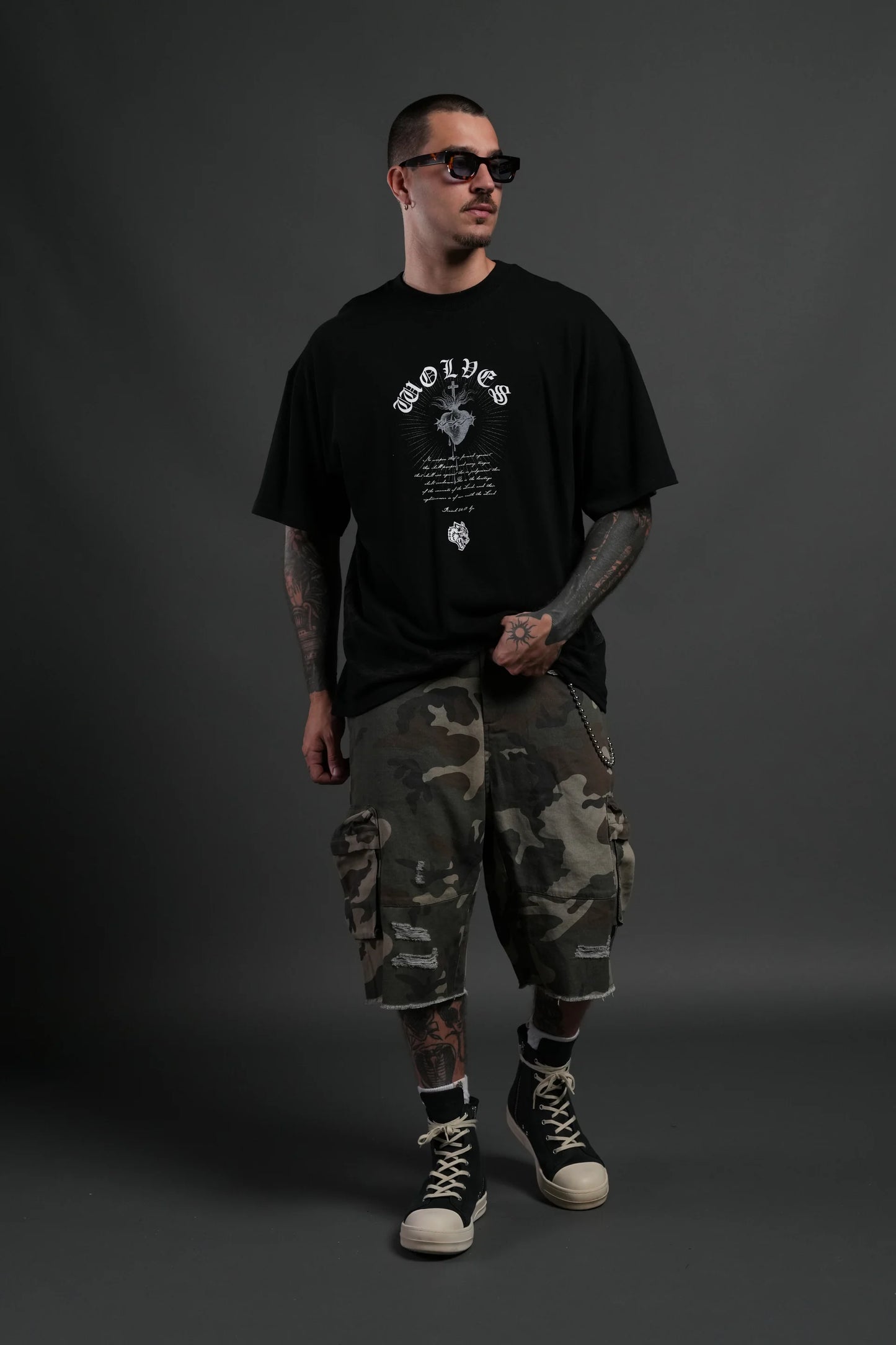Sanctified Premium Oversized Tee in Black