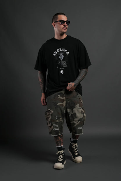 Sanctified Premium Oversized Tee in Black