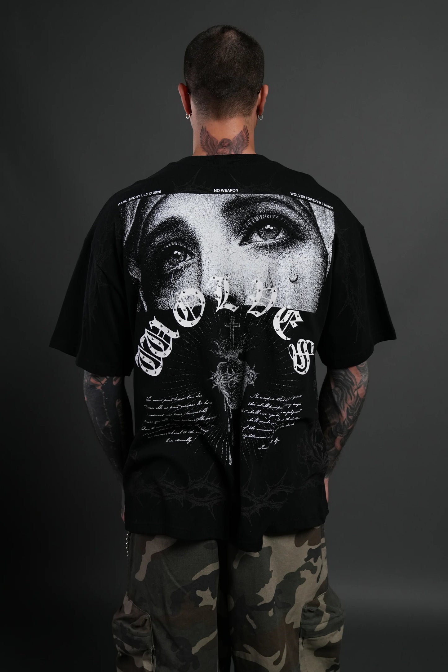 Sanctified Premium Oversized Tee in Black