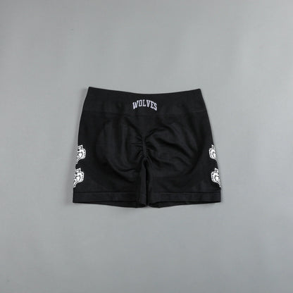 SHE OUR LOYALTY KATYA SEAMLESS SHORTS IN BLACK